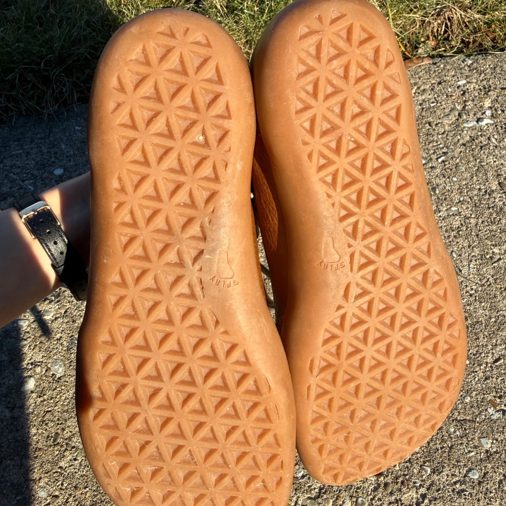 Splay Shoes Unisex Mens Womens Chestnut Brown Genuine Leather Barefoot Wide Toe - Picture 2 of 6